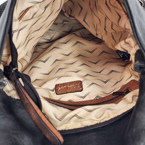Moda Luxe Maisy Vegan Leather Rustic Black Backpack - Picture 7 of 12